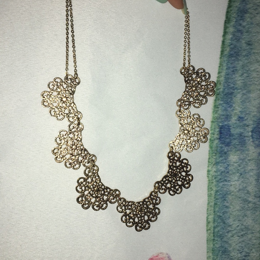 gold lace necklace